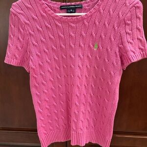 Ralph Lauren Pink Cable Knit Sweater